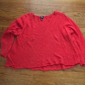Slouchy red Eileen Fisher Woman sweater